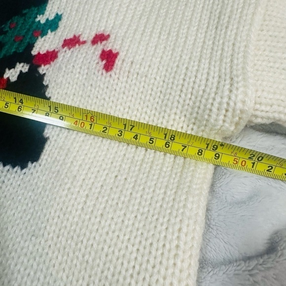 Vintage Knit Teddy Bear Ugly Sweater grandma-core granny cottage coastal Grandpa - Picture 5 of 5